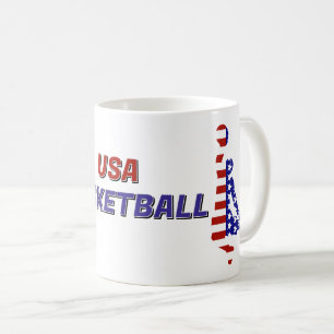 USA Patriotischer Basketball Kaffeetasse