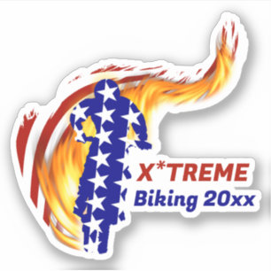 USA Patriotischer BMX / DIRT BIKING Aufkleber