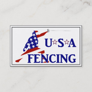 USA Patriotischer Fecht En Garde Sport Visitenkarte