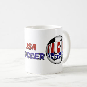 USA Patriotischer Fußball Kaffeetasse