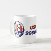 USA Patriotischer Fußball Kaffeetasse (Vorderseite Links)