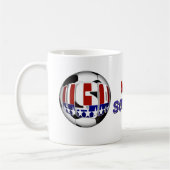 USA Patriotischer Fußball Kaffeetasse (Links)