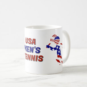 USA Patriotischer Herren Tennis Kaffeetasse