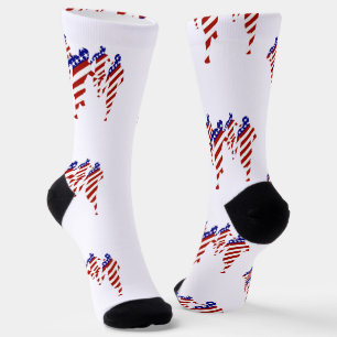 USA Patriotischer MARATHON / STAFFELLAUF Socken