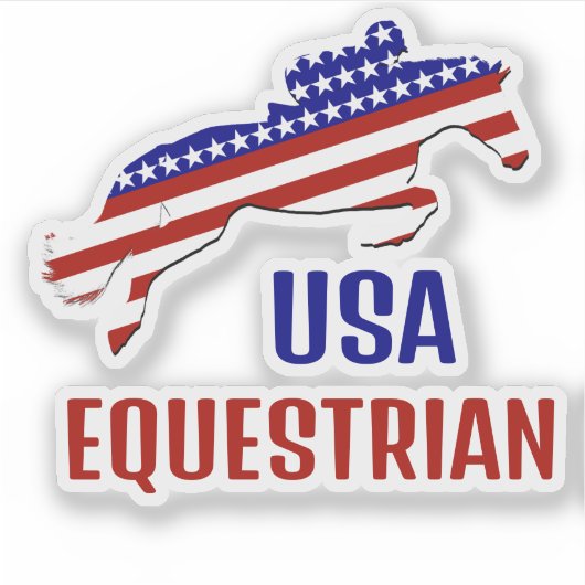 USA Patriotischer Reiter  Aufkleber (Vorderseite)