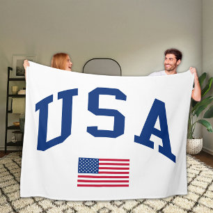 USA Patriotischer Unabhängigkeitstag Amerikanische Fleecedecke
