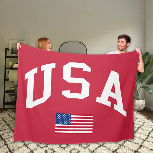 USA Patriotischer Unabhängigkeitstag Amerikanische Fleecedecke