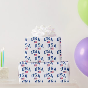 USA Patriotischer Unabhängigkeitstag Amerikanische Geschenkpapier