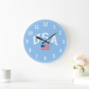 USA Patriotischer Unabhängigkeitstag Amerikanische Große Wanduhr