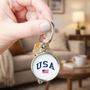 USA Patriotischer Unabhängigkeitstag Amerikanische Schlüsselanhänger