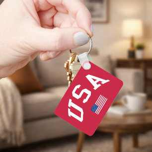USA Patriotischer Unabhängigkeitstag Amerikanische Schlüsselanhänger