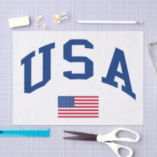 USA Patriotischer Unabhängigkeitstag Amerikanische Seidenpapier