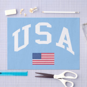 USA Patriotischer Unabhängigkeitstag Amerikanische Seidenpapier