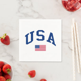 USA Patriotischer Unabhängigkeitstag Amerikanische Serviette