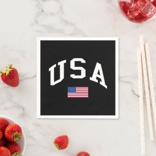 USA Patriotischer Unabhängigkeitstag Amerikanische Serviette