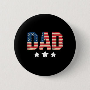 Usa Patriotischer Vater Vatertag Amerikanische Fla Button