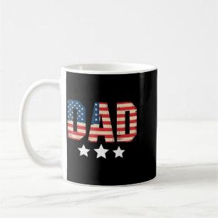 Usa Patriotischer Vater Vatertag Amerikanische Fla Kaffeetasse