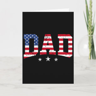 Usa Patriotischer Vater Vatertag Amerikanische Fla Karte