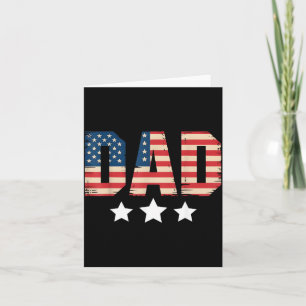 Usa Patriotischer Vater Vatertag Amerikanische Fla Karte