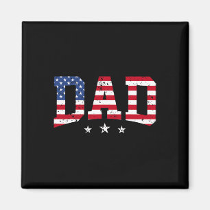 Usa Patriotischer Vater Vatertag Amerikanische Fla Magnet