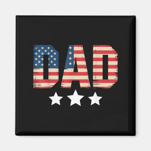 Usa Patriotischer Vater Vatertag Amerikanische Fla Magnet