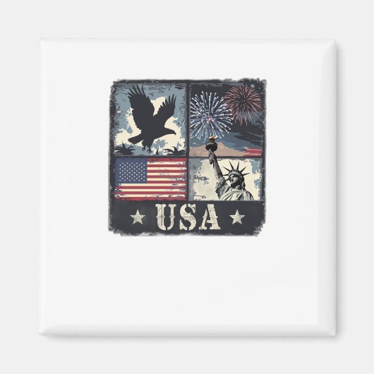 USA-patriotisches Design mit Adler Magnet (Vorne)