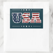 USA, patriotisches Design, Rechteckiger Aufkleber (Tasche)