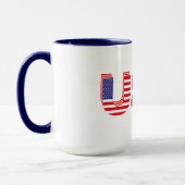USA, patriotisches Design, Tasse (Links)
