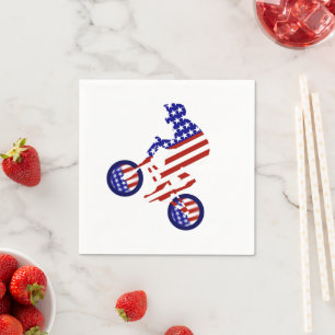 USA Patriotisches Fahrradfahren BMX Serviette