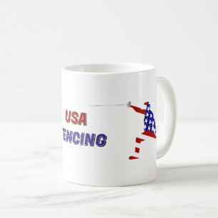 USA Patriotisches Fchten En Garde Kaffeetasse