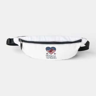 USA Patriotisches Feuerwerk Herz Vintage Vektor Sh Bauchtasche