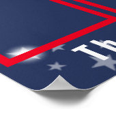 USA patriotisches Foto Mitarbeiter des Monats Disp Poster (Ecke)