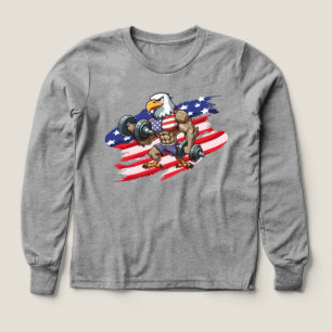 USA/patriotisches Gewichtheben Weißkopfseeadler