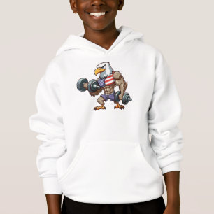 USA/patriotisches Gewichtheben Weißkopfseeadler Hoodie