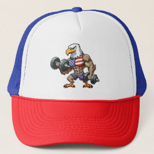 USA/patriotisches Gewichtheben Weißkopfseeadler Truckerkappe