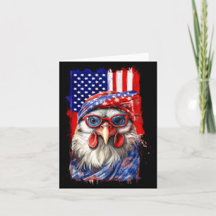 USA Patriotisches Huhn 4. Juli Unabhängigkeitstag Karte