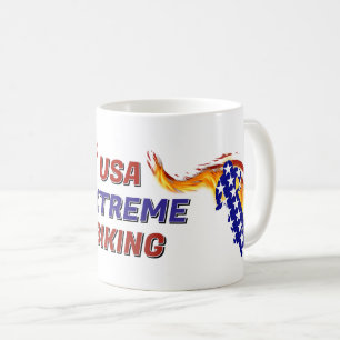 USA Patriotisches Radfahren BMX Kaffeetasse