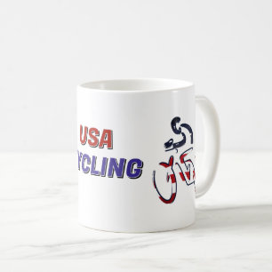 USA Patriotisches Radfahren Kaffeetasse