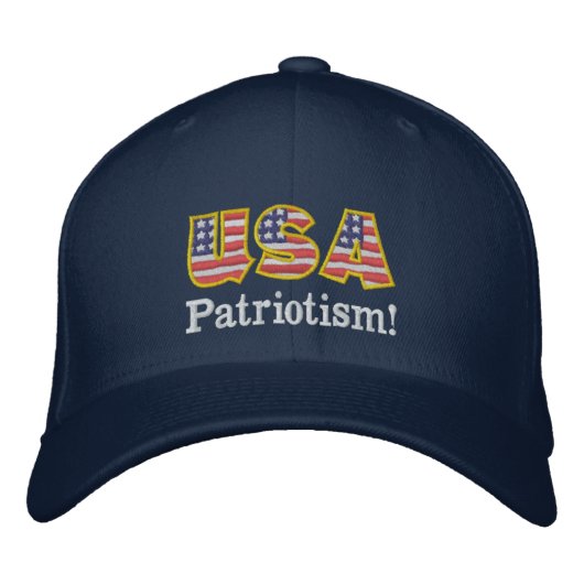 USA Patriotismus Logo NB1 Bestickte Kappe (Vorderseite)