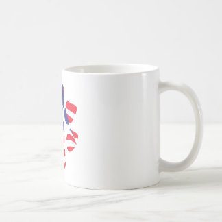 USA Paw Print Patriotic Paw Print Kaffeetasse
