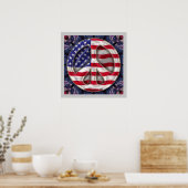 USA Peace Flag Art Poster (Küche)