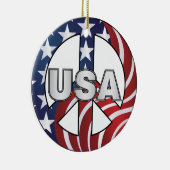 USA Peace Sign Keramikornament (Rechts)