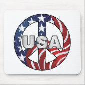 USA Peace Sign Mousepad (Vorne)
