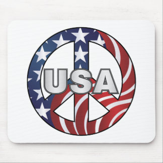 USA Peace Sign Mousepad