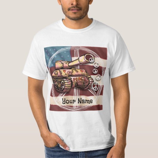 USA Peace Tank T - Shirt (Vorderseite)