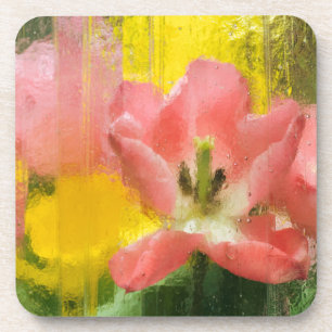 USA, Pennsylvania. Abstrakter Tulpen-Eindruck Untersetzer