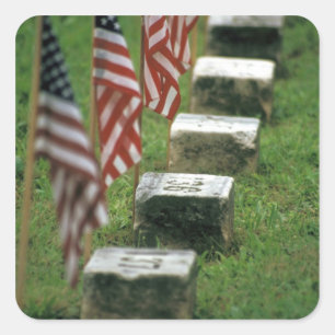 USA, Pennsylvania, Gettysburg. Bürgerkrieg Quadratischer Aufkleber