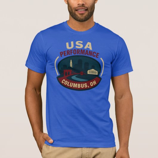 USA Performance Columbus T-Shirt (Vorderseite)