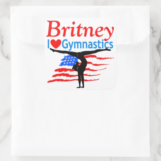 USA PERSONALISIERT GYMNASTICS STICKERS (Tasche)