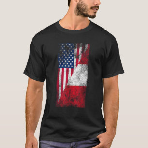 USA Peru Flaggen USA Peru T-Shirt